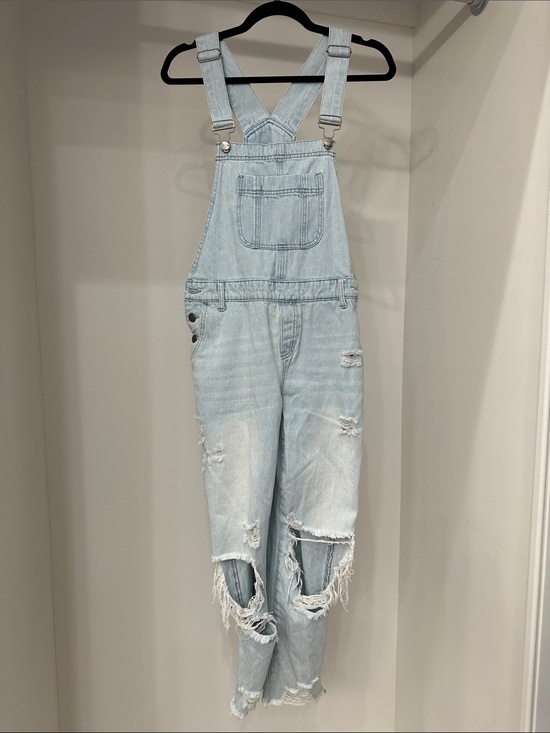 Pink Lily Denim - Pink Lily small Light Wash Distressed Denim Overalls.  Great condition.
